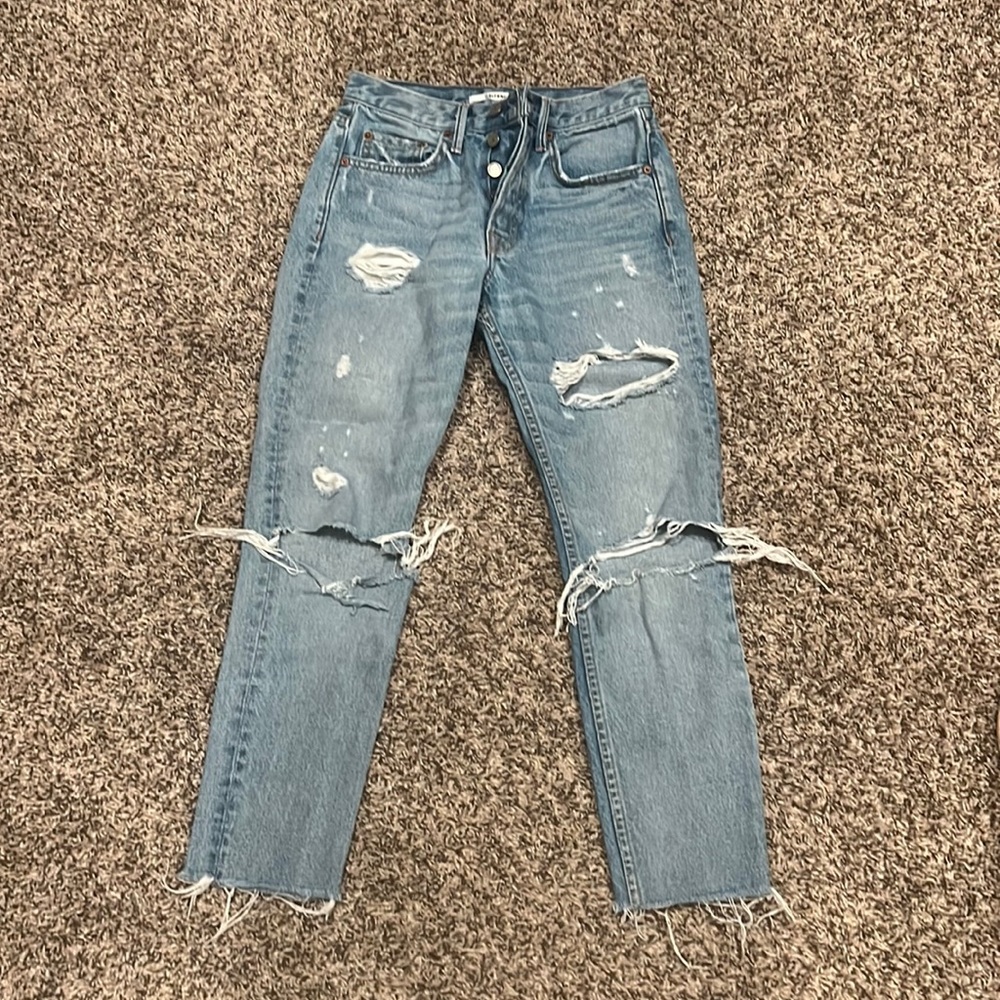 Grlfend Karolina raw hem crop Jean size 25